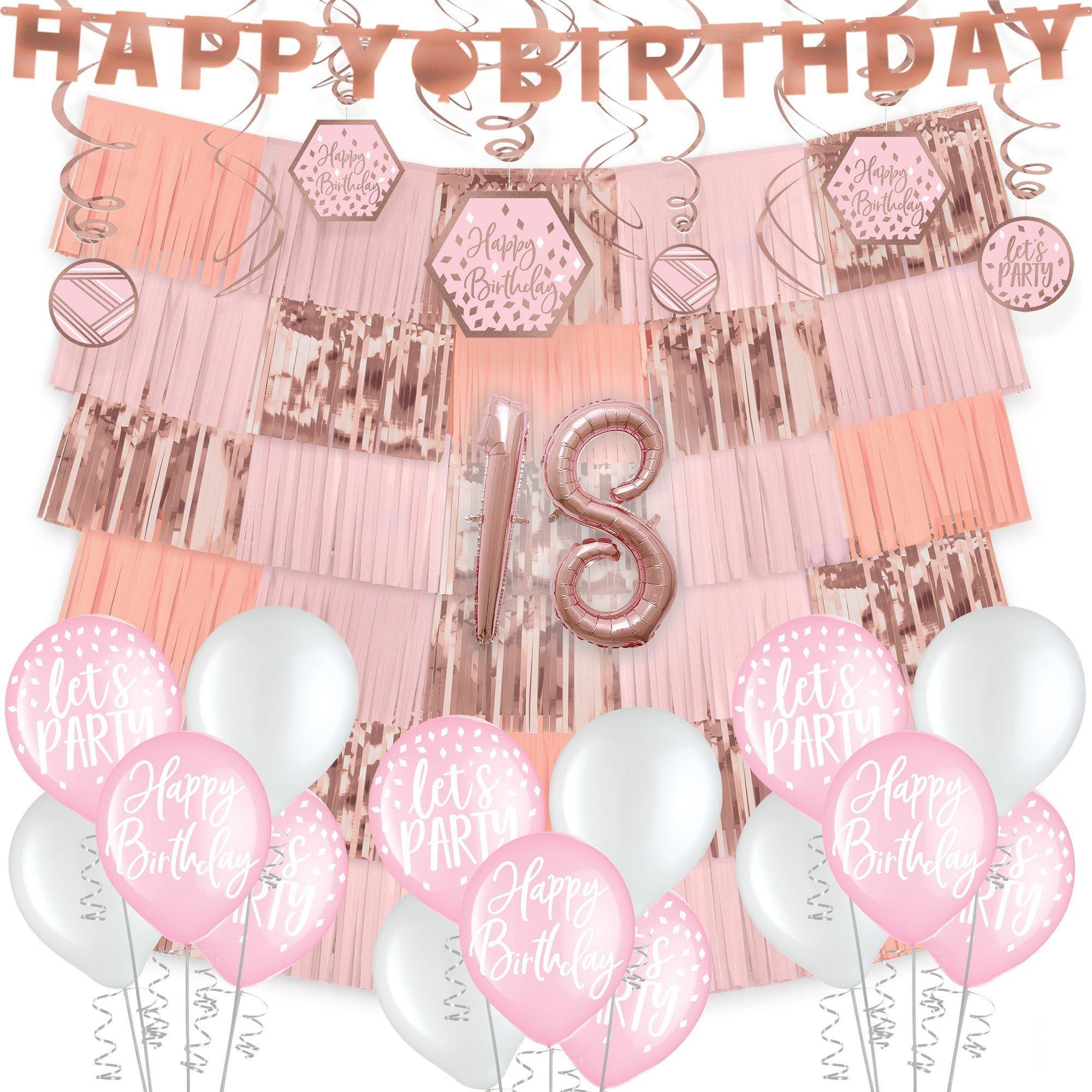 Blush 18th Birthday Room Decorating Kit 31pc Party City
